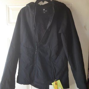 All In Motion Soft Shell Sherpa Hooded Jacket Black Coat Men Clothing (small)